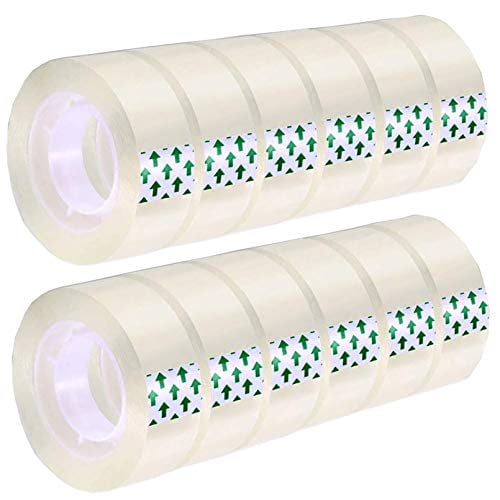 Transparent Tape Refills for Dispenser 12 Rolls 3/4 Inches Transparent Tape Refills for Dispenser 12 Rolls 3/4 Inches